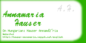 annamaria hauser business card